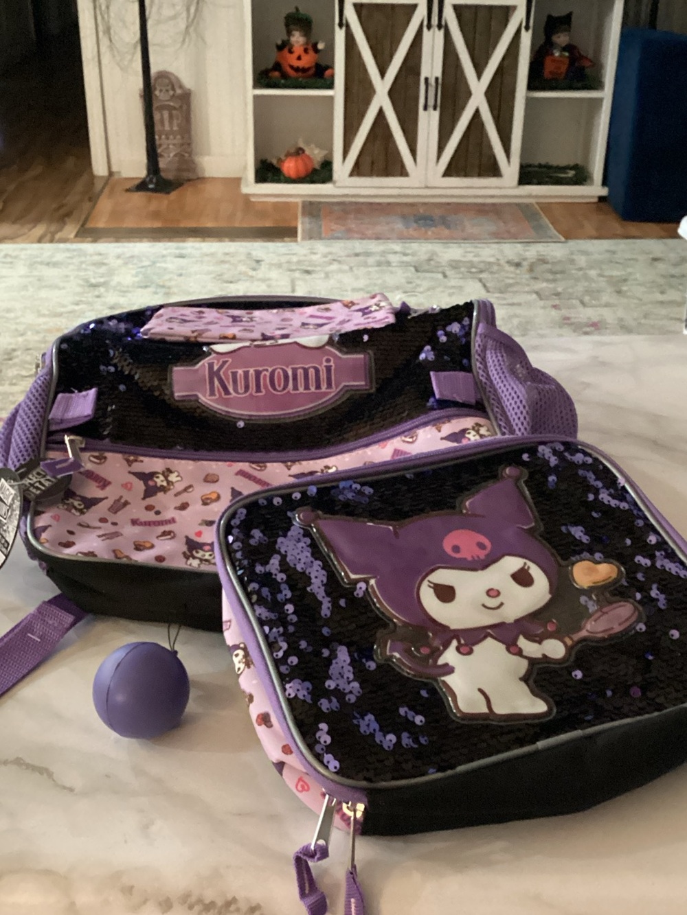 Kuromi backpack set
